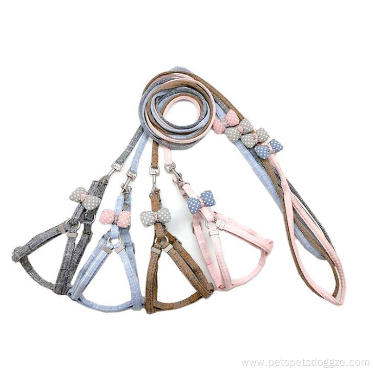 Korean style cute breathable polyester dog harness
