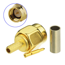 RF Coaxial Jack Connector SMA Male Crimp Plug