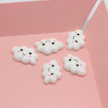 Resin Cute White Cloud Cabochons Flatback Smile Cloud White Cloud Cabochons