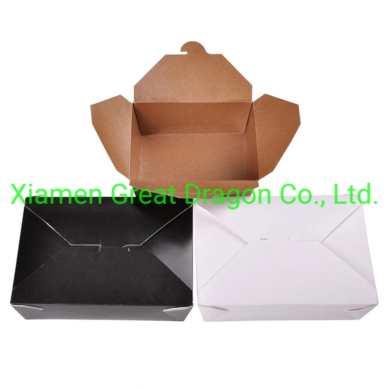 Chinese Take-out Paper Food Boxes with Metal Wire Handle (TUB-1002)