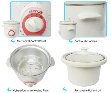 Chines Electric Stewing Cooker DDG-35C with Ceramic Pot and Lid