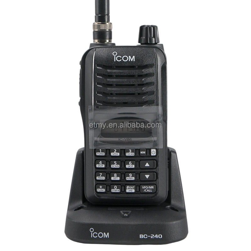 Original Icom IC-V86 7W HAM Vhf UHF Two Way Radio IP54 200 Channels Walkie Talkie