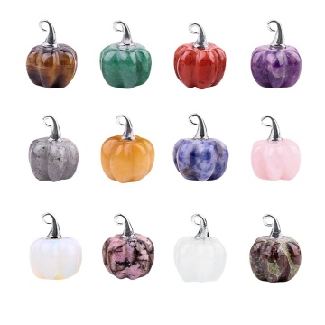 Gemstone Handmade Craved 20MM Pumpkin Pendant Wizard Hat Findings