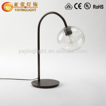 Modern hotel transparent glass table lamp,transparent glass ball table lamp