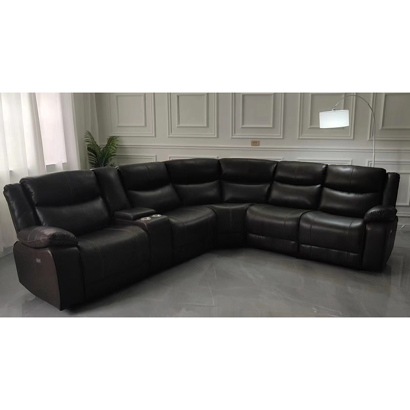 Power Electric Corner Sofa With Cupholder and Dropdown