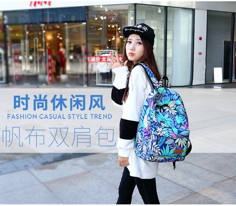 Printed backpack girl