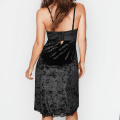 Black Women Sleeveless Lace Dress