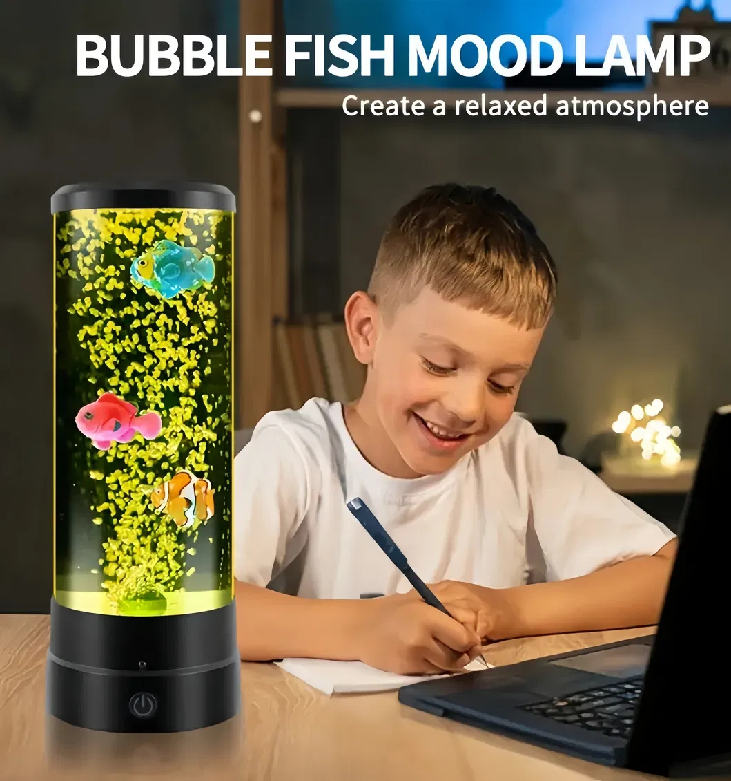 Creative USB Plug Bubble Fish Jellyfish Night Light Gift