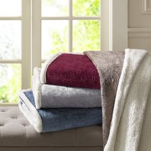 Premium Soft Cozy Oversized Textured Plush Throw for Bed, Coach, or Sofa