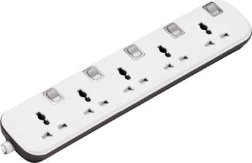 5 outlets universal extension socket
