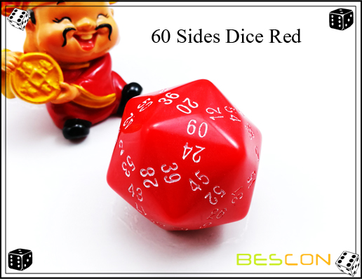 60 Sides Dice Red