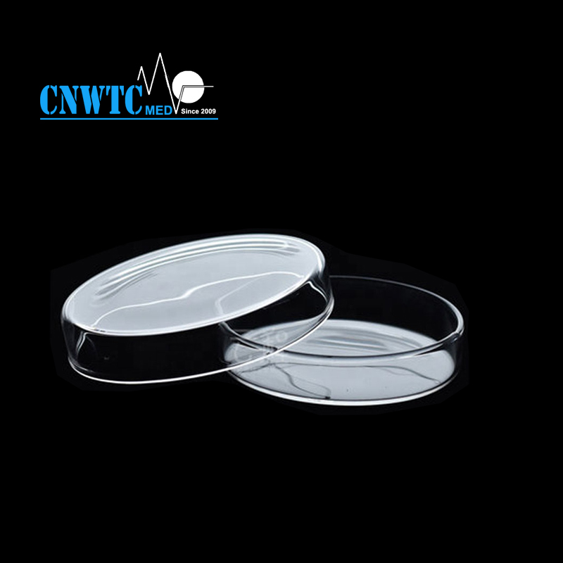 Laboratory Disposables Sterile Tissue Culture Petri Dish High Borosilicate Glass Cell Culture Dishes