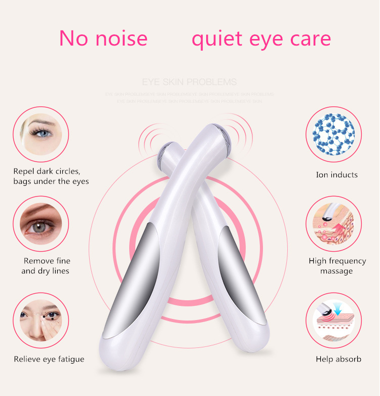 Eye Massage Stick Eyes Wrinkle Removing Pen Black Eye Massage Instrument Vibration Beauty Pen White