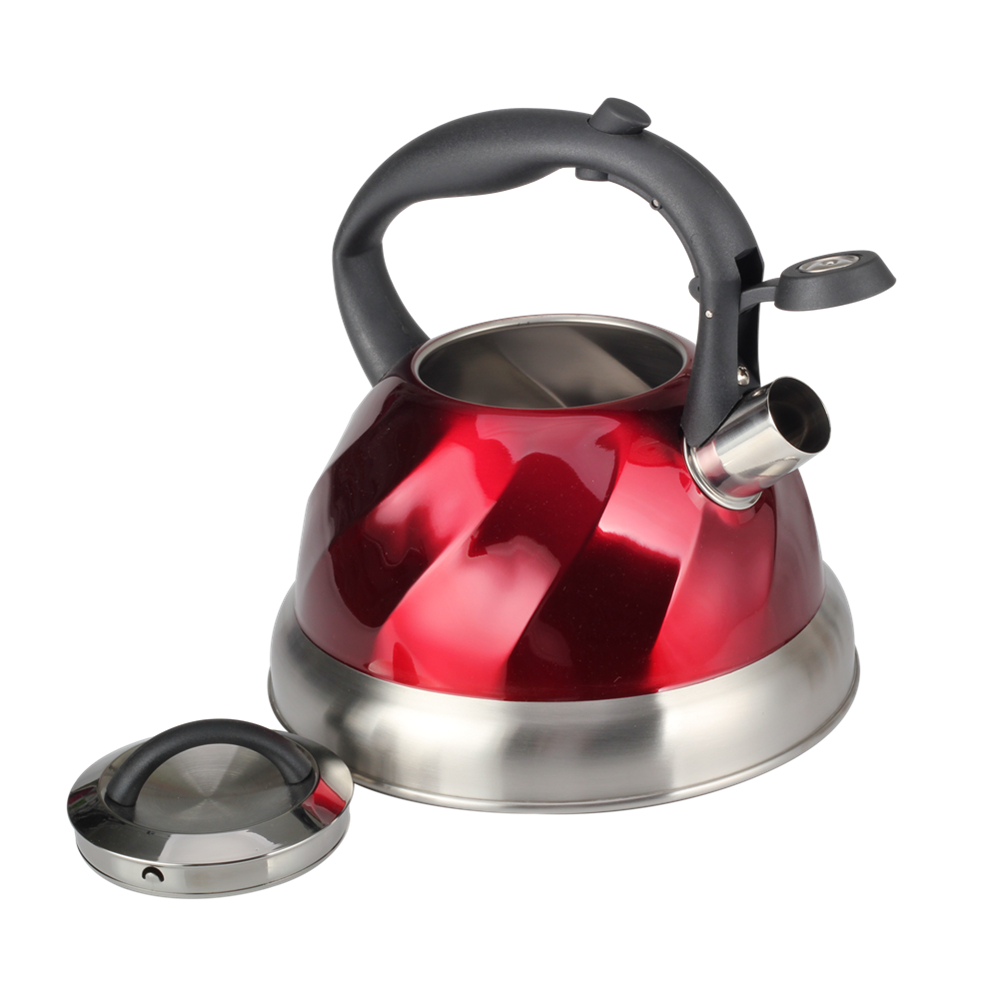 Bouilloire sifflante en acier inoxydable rouge Painitng Painitng Red Stainless Steel Whistling Kettle