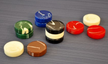 Smooth Marbleized backgammon Checkers with different color