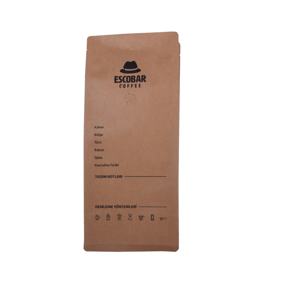 حقيبة القهوة السفلية ذات الورق المخصص بالجملة مع صمام