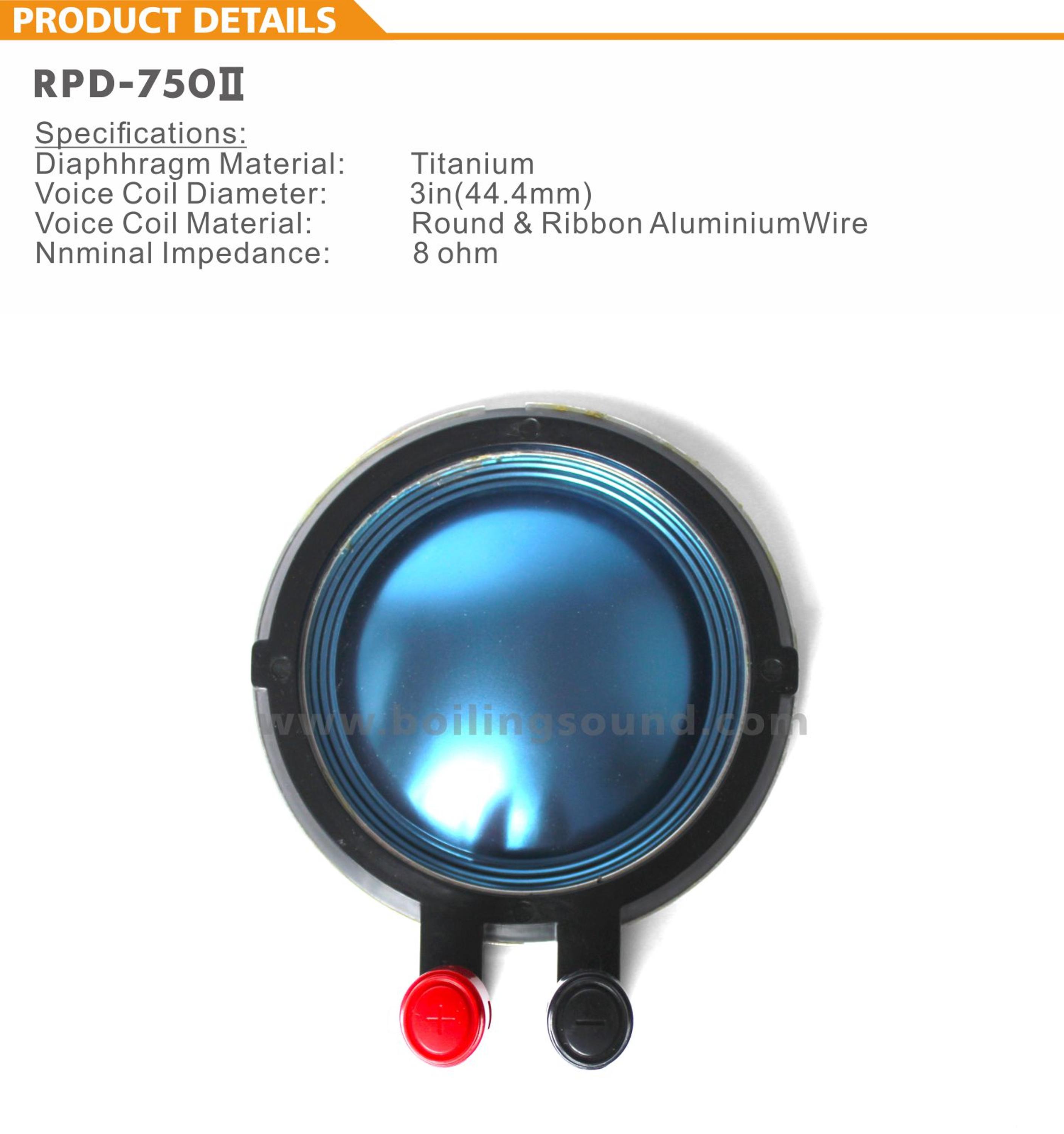 RPD750II P auido BM-D750 غشاء أزرق مع ملف صوتي