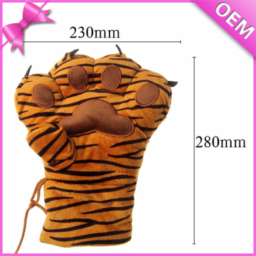 Fashion Warm AdorableFancy Tiger Claw Plush Hand Gloves, Kids Hand Gloves, Animal Plush Glove