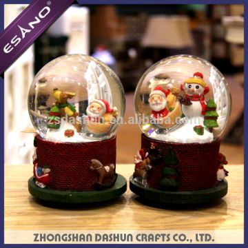 Popular resin decorating christmas clear glass ball crafts