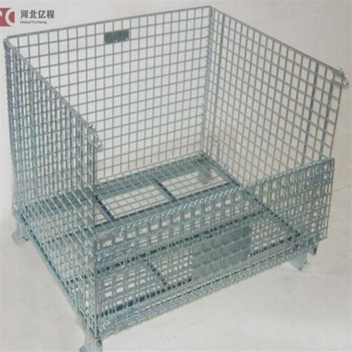 Industrial stackable storage wire containers