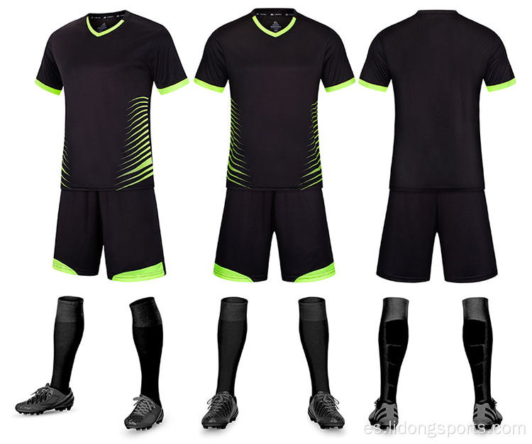 Moda Wear Green Soccer Jersey Uniformes de fútbol