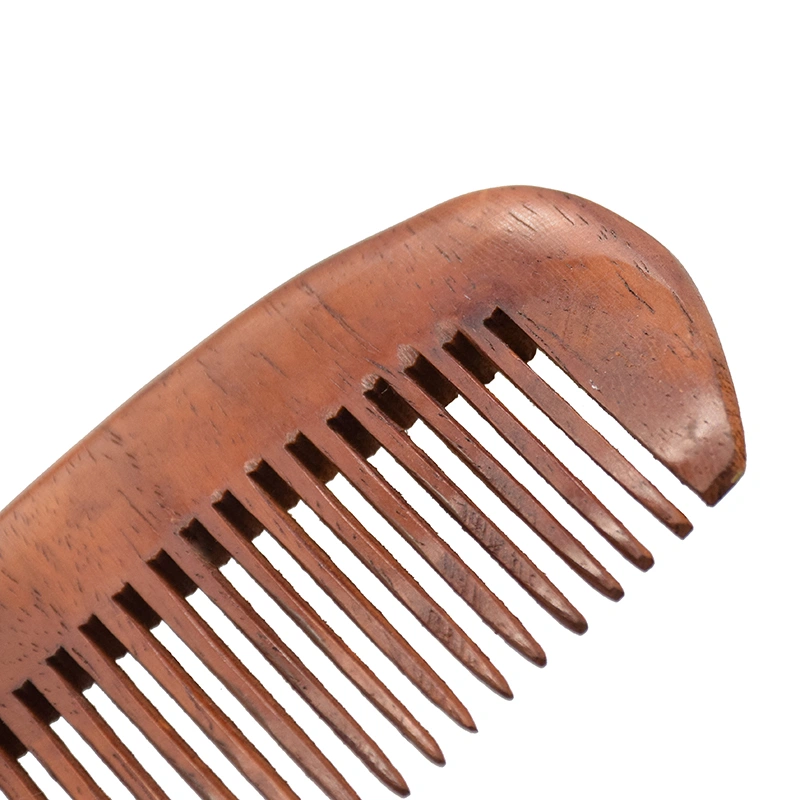 Wholesale Promotional Hair Comb Natural Peach Wood Beard Comb Customized Logo for Salon Travel