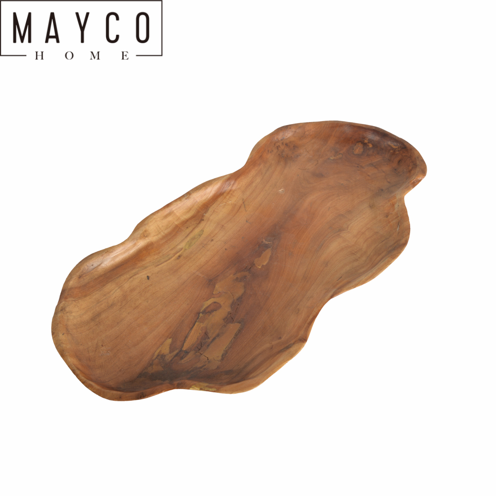 Mayco Custom Cheap Dry Fruit Wooden Home Decor Leaf Tray