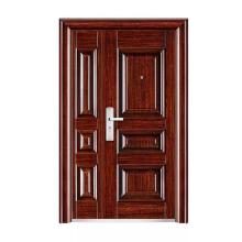 Wholesale & Retail Style: Security Steel Wood Armored Doors - Modern Simple Design | One and a Half Security Door with Steel Frame