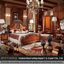 hand-made antique bed,double bed,bedroom furniture, classic bed set