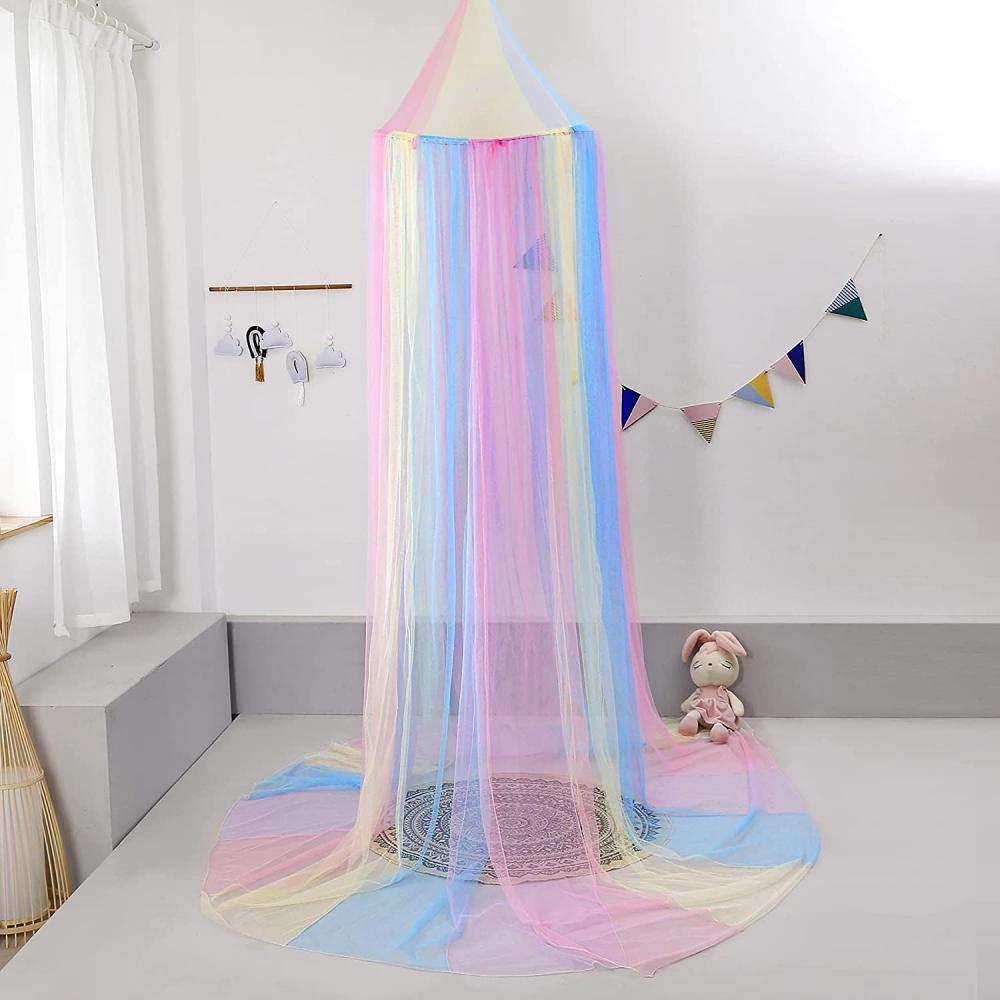 Rainbow Grill Bed Canopy With Lights