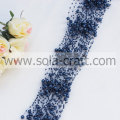 3 + 8MM Navy Blue Imitation Pearl Link Beaded Garland