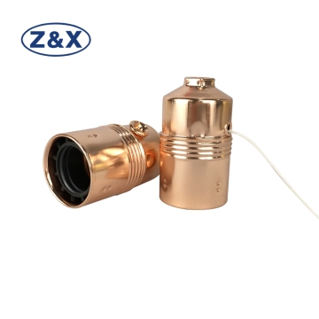 E27 Metal Lamp Sockets Pull Switch Base Holder