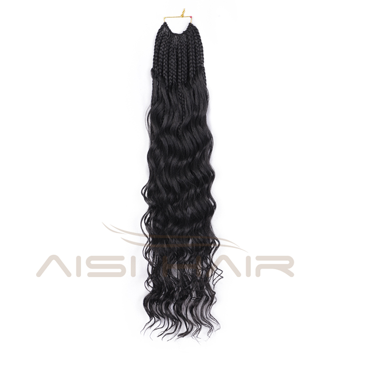 Aisi Hair Goddess Faux Locs Natural Black Crochet Braids Hair Extensions Synthetic Faux Locks Braids Hairpieces For Black Women