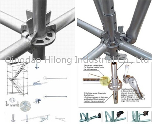 Construction Autowelding Rosette Galvanized Steel Ringlock Scaffolding