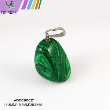 Charm Gemstone Pendants with Brass Clasps