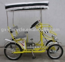 YELLOW SURREY BIKE QUADRICYCLE