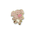 Pin de badge de conception de cochon animal adorable en métal personnalisé