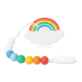 BPA Free Silicone Teether com clipe de chupeta