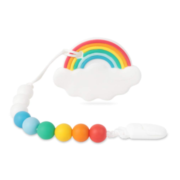 BPA Free Silicone Teether com clipe de chupeta