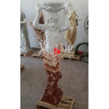 marble man statue flower pot sculpture