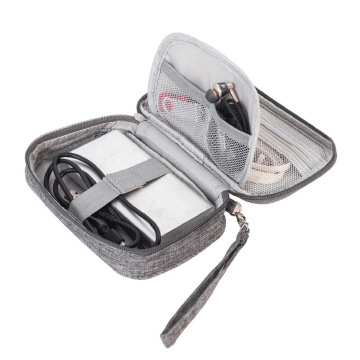 Travel Cable Organizer Bag: Double Layer Storage for Electronic Accessories