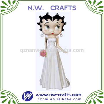 resin betty boop bride figurine