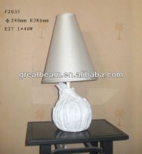 Modern Fancy Unique Plaster Table Lamp with Fabric Shade F2035