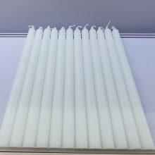 Big fluted candle pure white fluted religious candle
