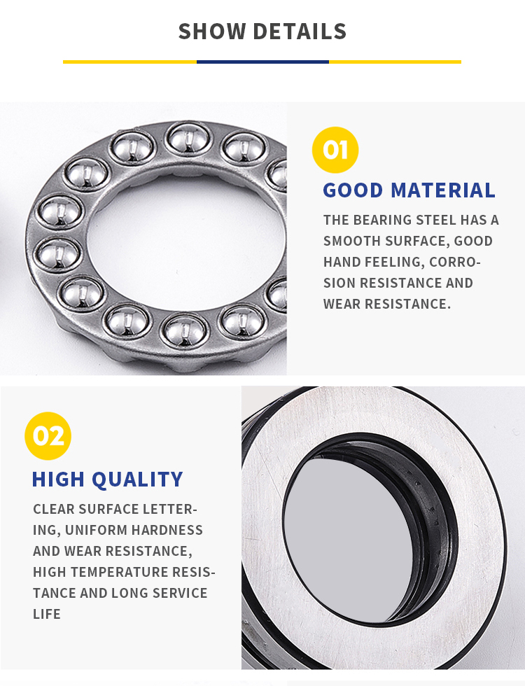 Thrust roller ball bearings