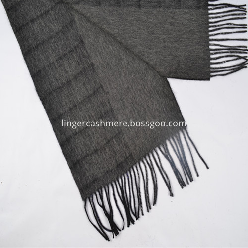 Black Gray Plaid Men Scarf