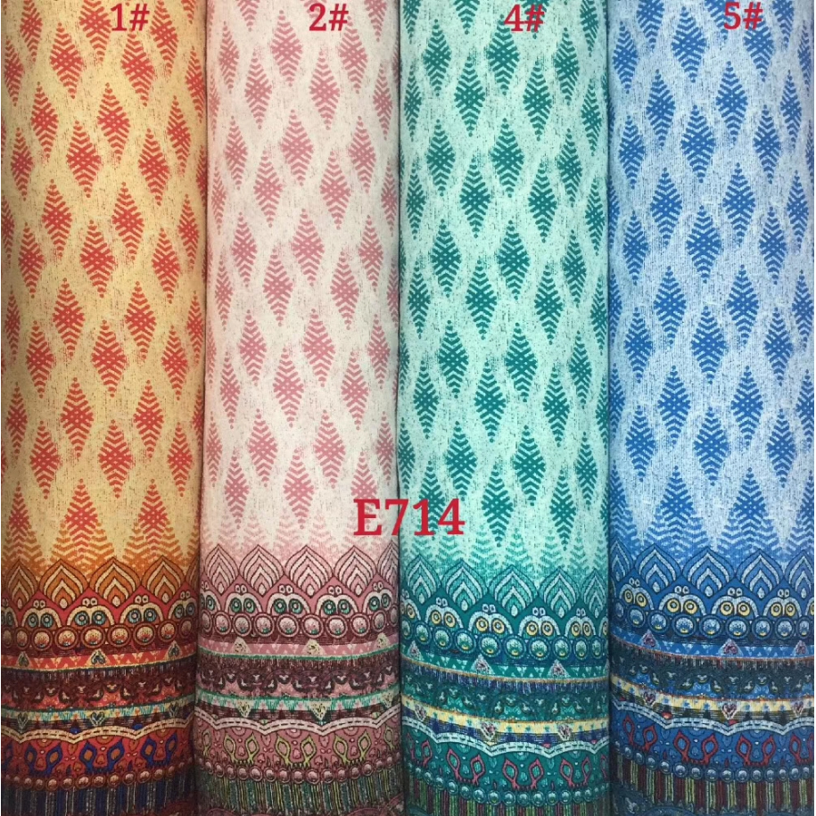 ISP Textlie Challis 45S*45S Textil Spun 100% Rayon Printd Fabric Digitaldruck Hersteller