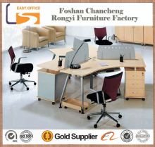 2014 lattest design Melamine wood 3 seat modern keyboard workstation furniture