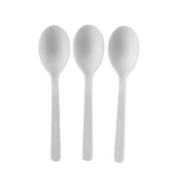 PLA Bioplastic Cutlery Set - Disposable Forks, Spoons, and Knives for Dinnerware