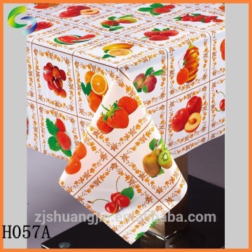 Clear printed plastic tablecloth roll